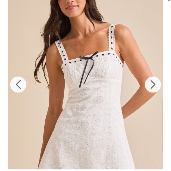 NWT Altar’d State‎ Pandy White and Black Eyelet Women's Dress XL Size 14